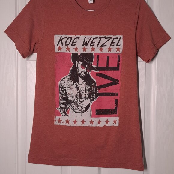 Koe Wetzel Live USED Shirt (S, Orange, Country, Rock) - Picture 6 of 7